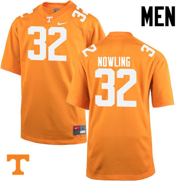 Men #32 Billy Nowling Tennessee Volunteers College Football Jerseys-Orange